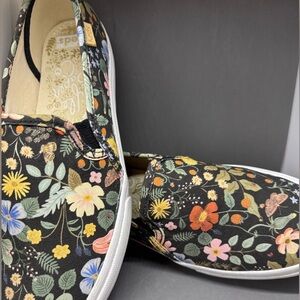 Keds by Rifle Paper Company. Triple stacked slip on sneakers